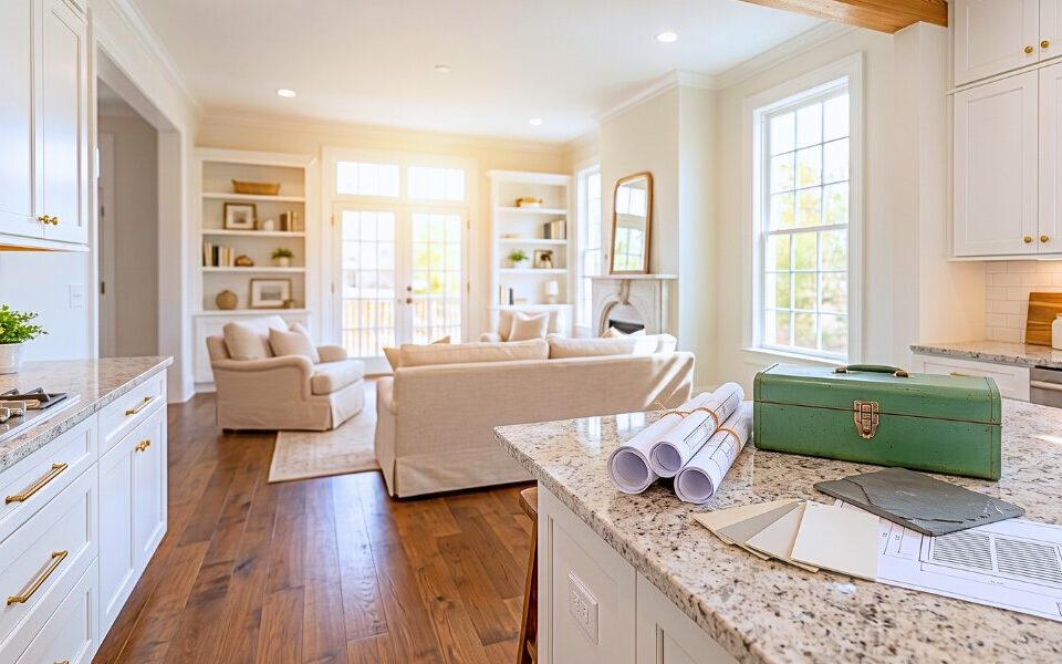 Modern kitchen renovation in New Orleans home showing updated counters and cabinets for ROI