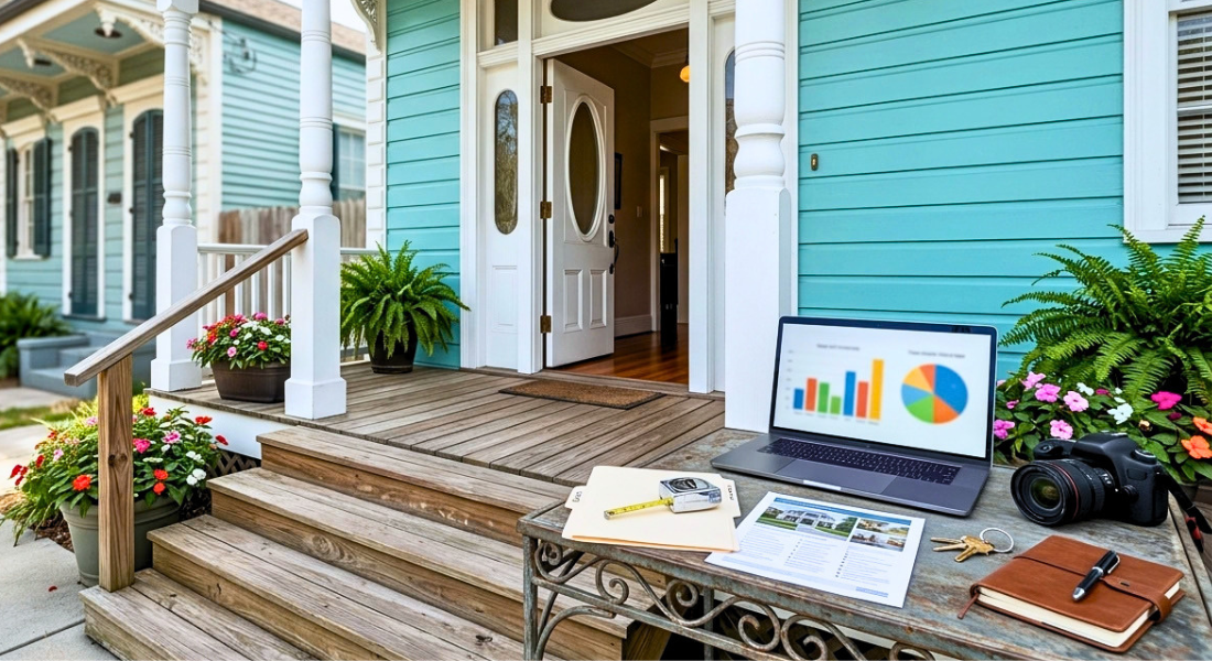Prepared New Orleans home with pricing and marketing tools showing strategic selling during market changes.